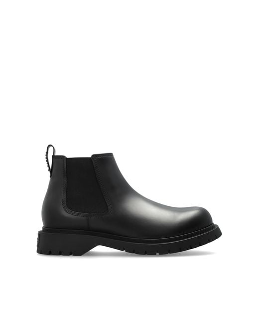 Givenchy Black Leather Ankle Boots for men