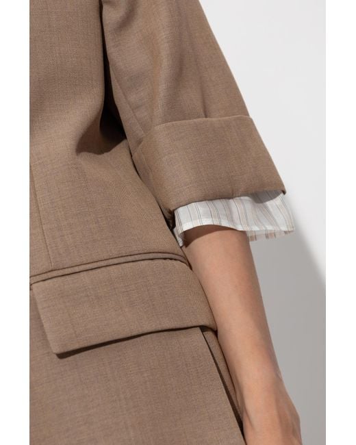 Victoria Beckham Brown Wool Blazer