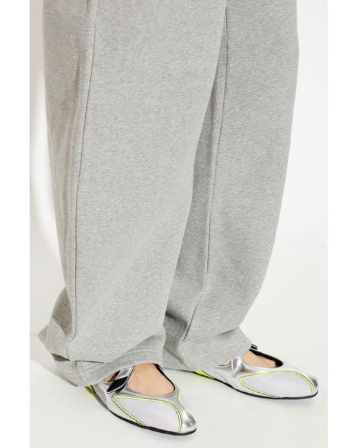 The Attico Green Ballet Flats 'Floor 01'