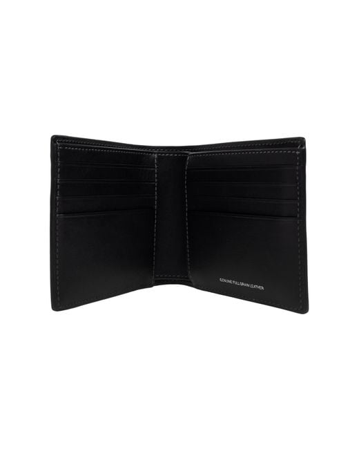 COACH Black Leather Wallet With Logo for men