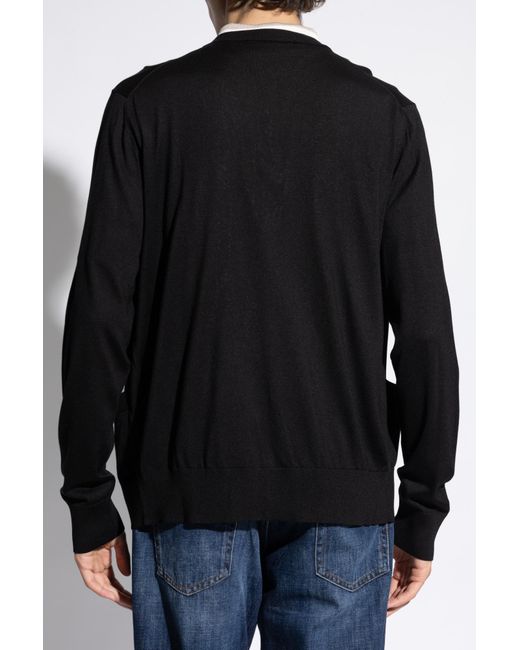 Dolce & Gabbana Black Buttoned Cardigan for men