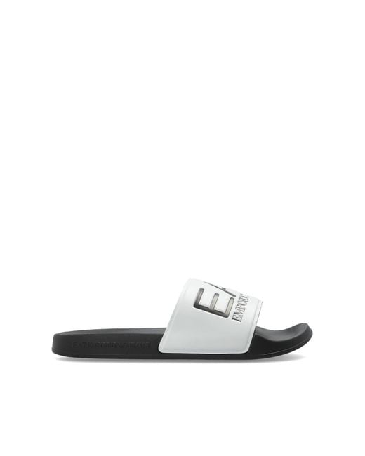 EA7 Black Rubber Flip-Flops