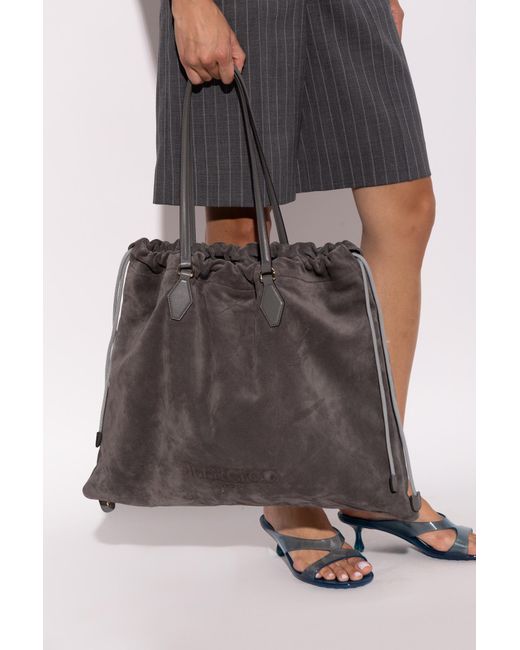 Jimmy Choo Black 'Drawstring Large' Bag