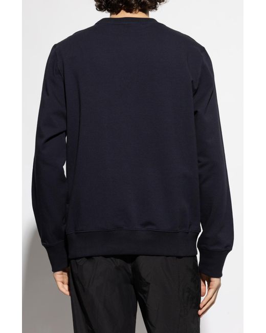 Paul Smith Black Sweatshirt With A Colorfully Embroidered Logo for men