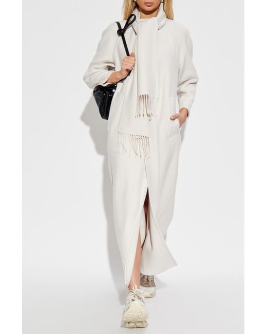 Balenciaga White Cashmere Coat