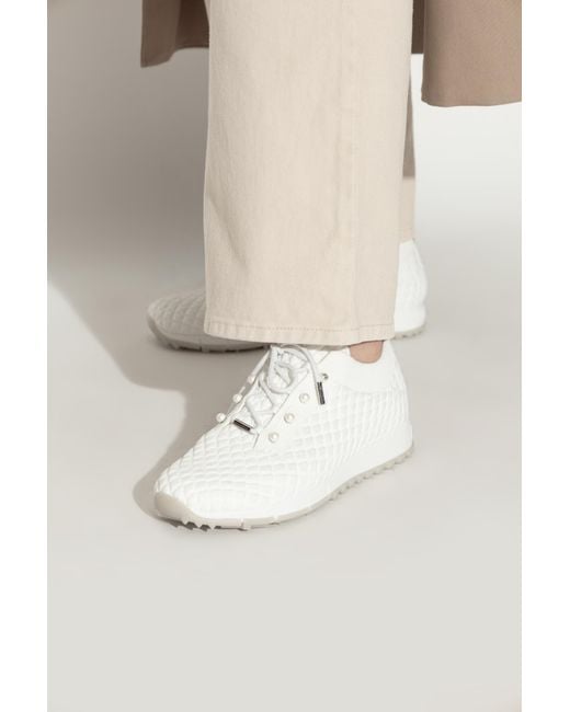 Jimmy Choo White Sports Shoes 'Veles'