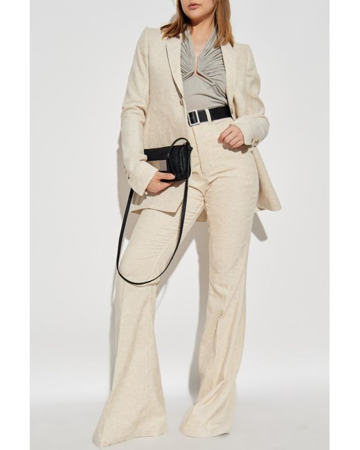 Rick Owens White 'Shielding' Sunglasses