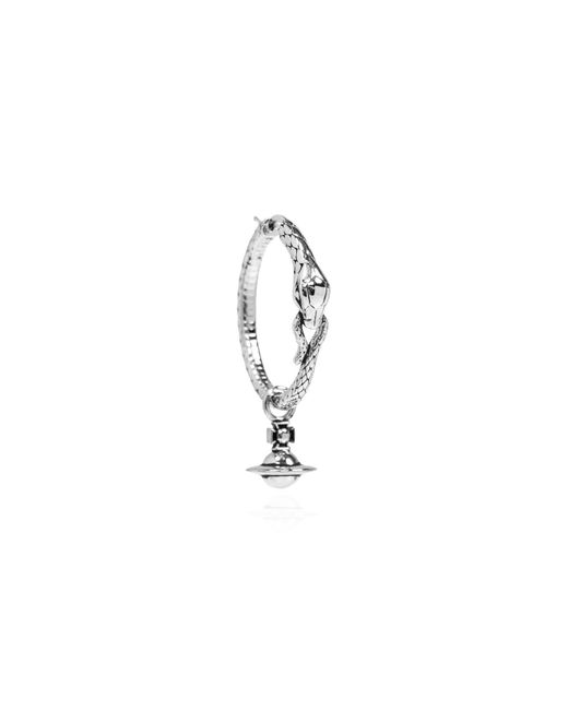 Vivienne Westwood Blue Single Earring With Snake Motif for men