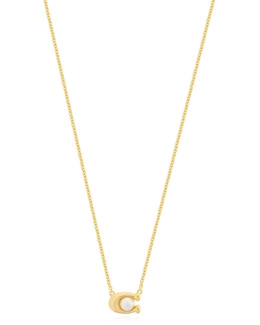 COACH Metallic Necklace With A Pendant