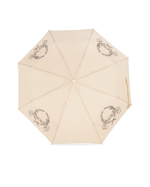 Moschino Natural Folding Umbrella