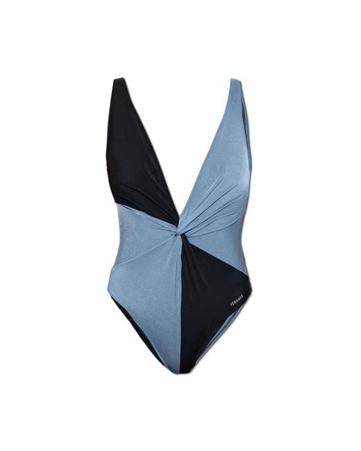 Versace Blue One-Piece Swimsuit