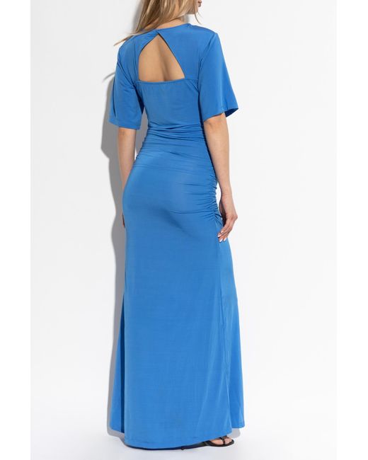 gestuz blue dress 'Gztaila' in The model is 178 color:Dusty Blue Denim dress Freestyle Science explains how time