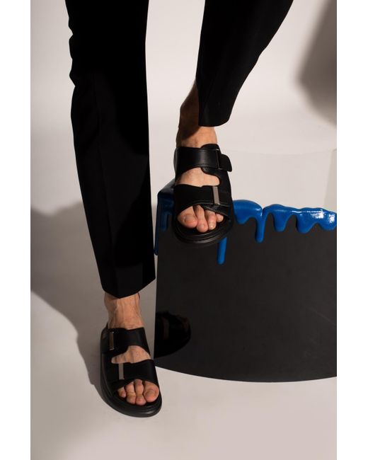 Alexander McQueen Black 'hybrid' Platform Slides for men