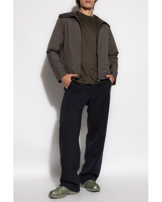 Emporio Armani Black T-Shirt With Embossed Logo for men