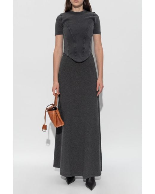 Balenciaga Black Wool Skirt