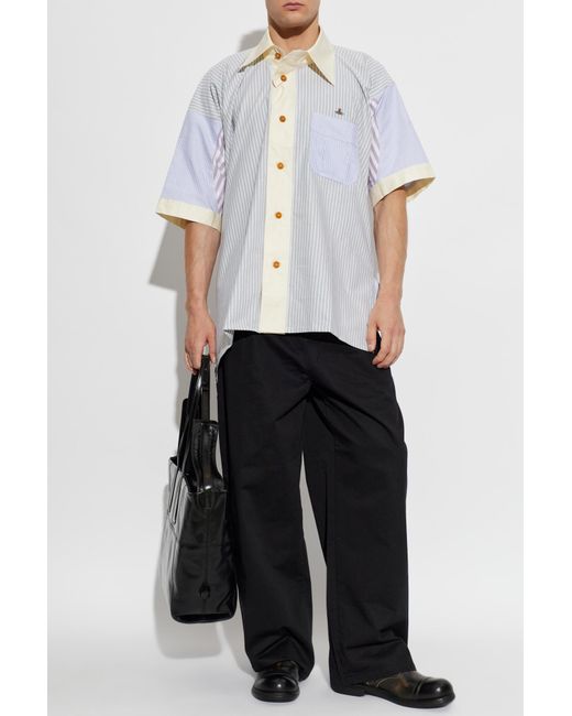Vivienne Westwood White Striped Shirt for men