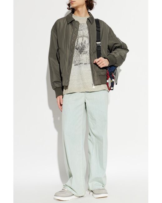 Golden Goose Deluxe Brand White T-Shirt With A Vintage Effect for men