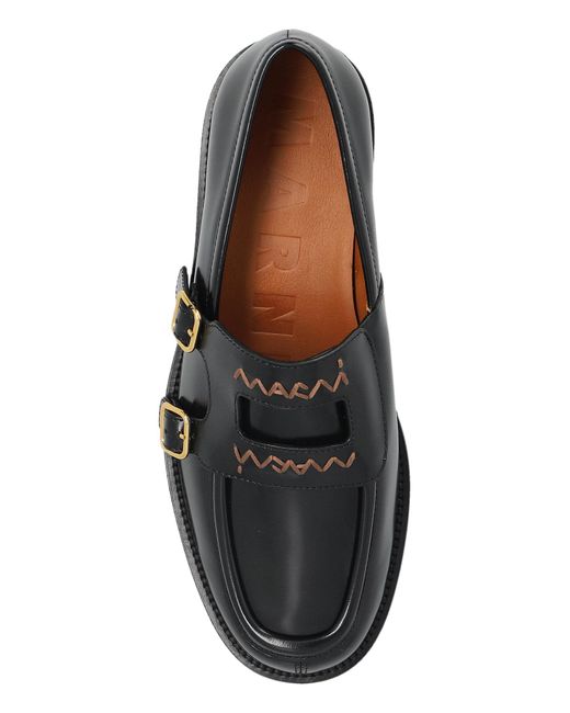 Marni Black Leather Shoes