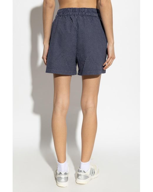 Rethinkit Studios Blue Plaid Pattern Shorts