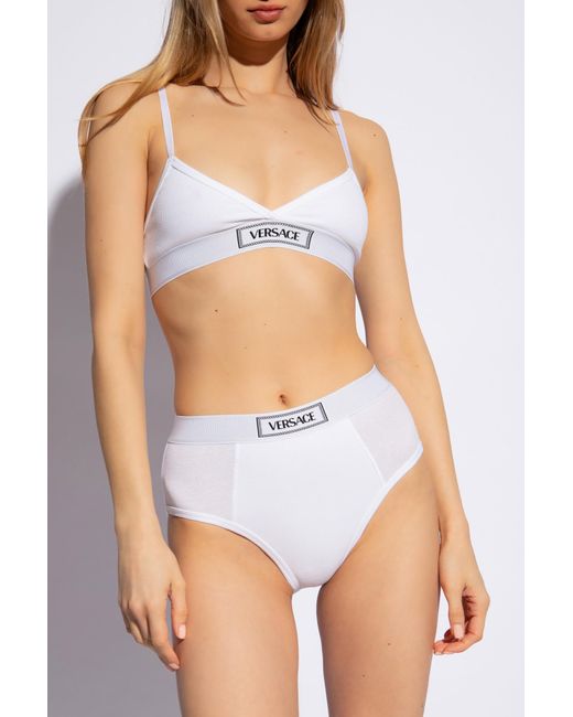 Versace White Cotton Bra