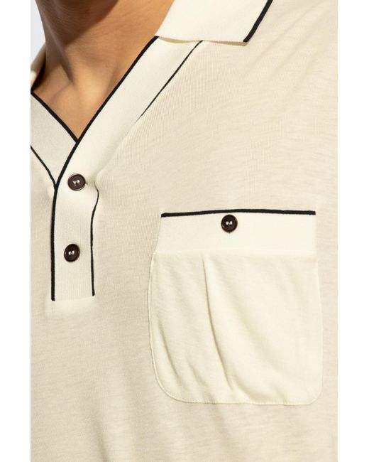 Giorgio Armani Natural Polo Shirt With Pocket, for men