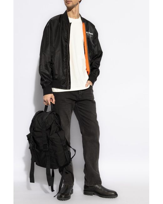 AllSaints Black Underground Bomber Jacket for men