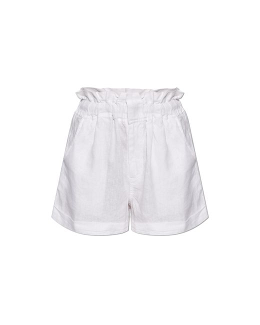 Posse White Linen Shorts 'Ducky'