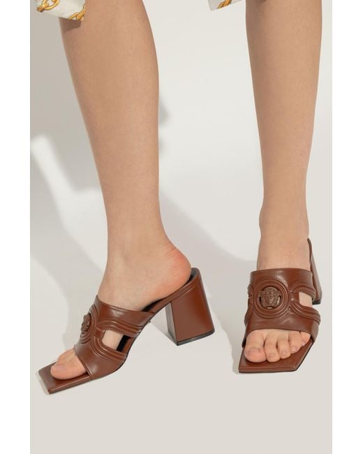 Versace Brown Heeled Sandals