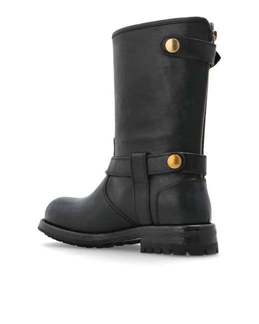 Dolce & Gabbana Black Leather Ankle Boots