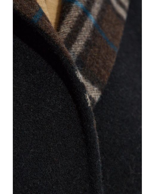 Burberry Blue Double-Sided Coat "Tunbridge"