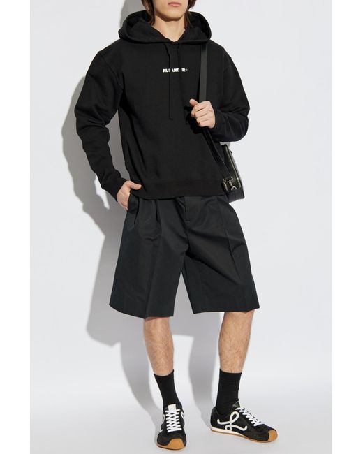 Jil Sander Black Hoodie for men