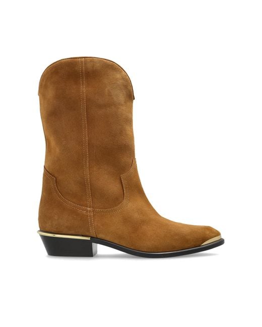 Isabel Marant Brown "Elbana" Cowboy Boots