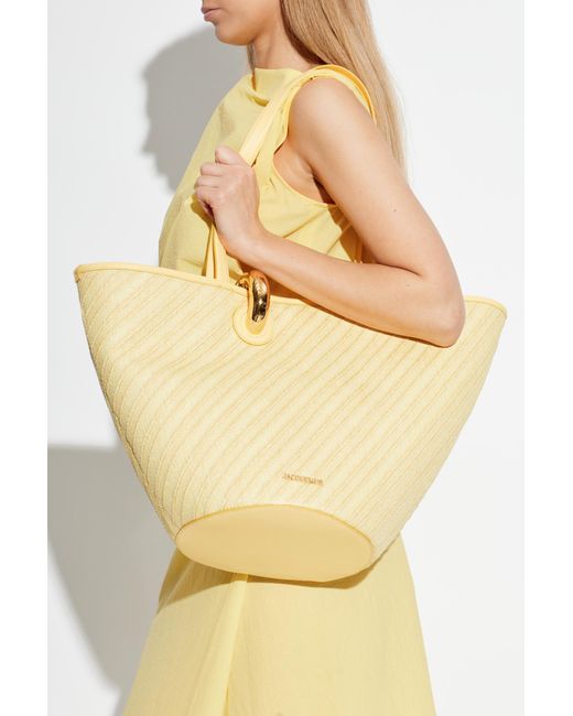 Jacquemus Metallic "Bambola" Shopper Bag