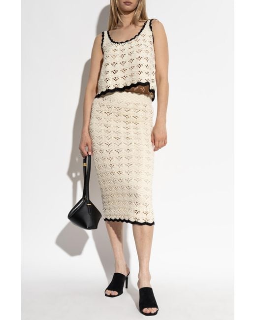 Zimmermann White Cotton Skirt