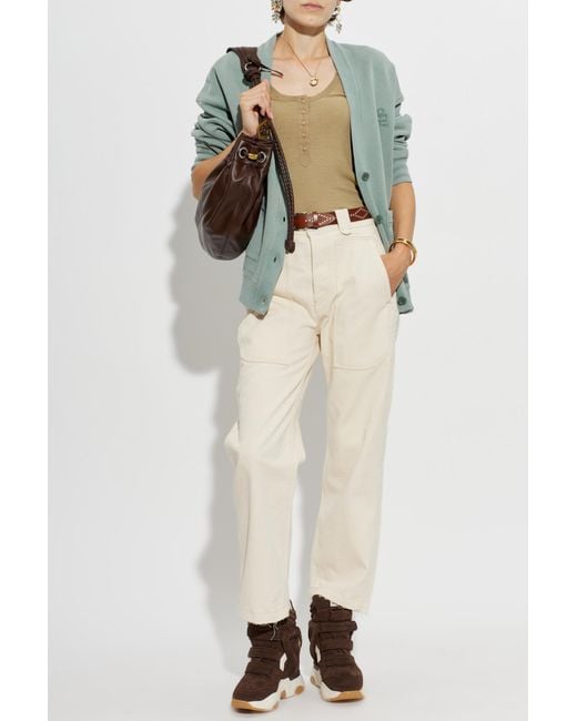 Isabel Marant Green Sweatshirt "Stephy"