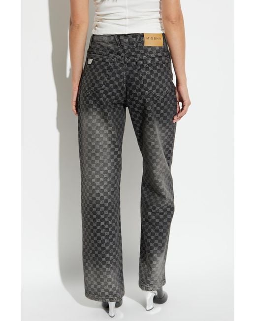 M I S B H V Black Jeans With Logo