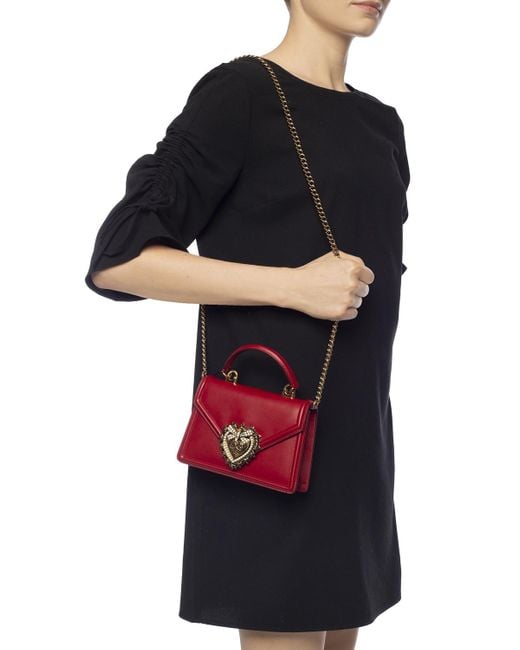 Dolce Gabbana Medium Devotion Bag in Red Lyst