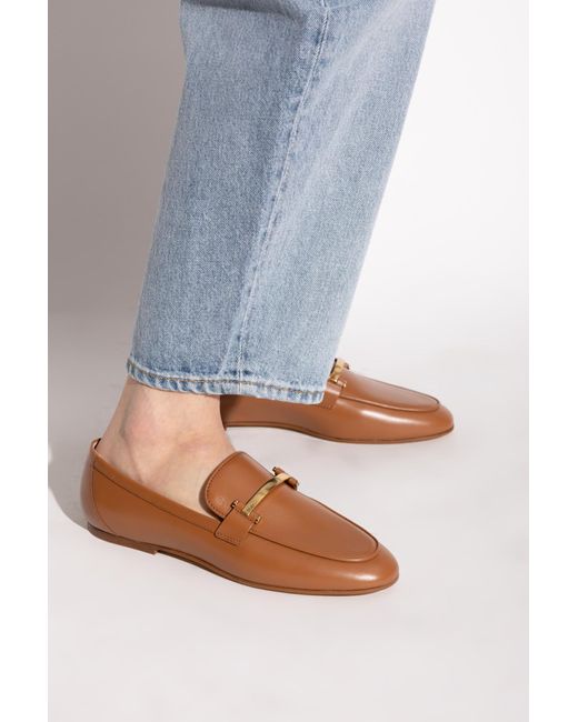 Tod's Blue Leather Loafers Shoes