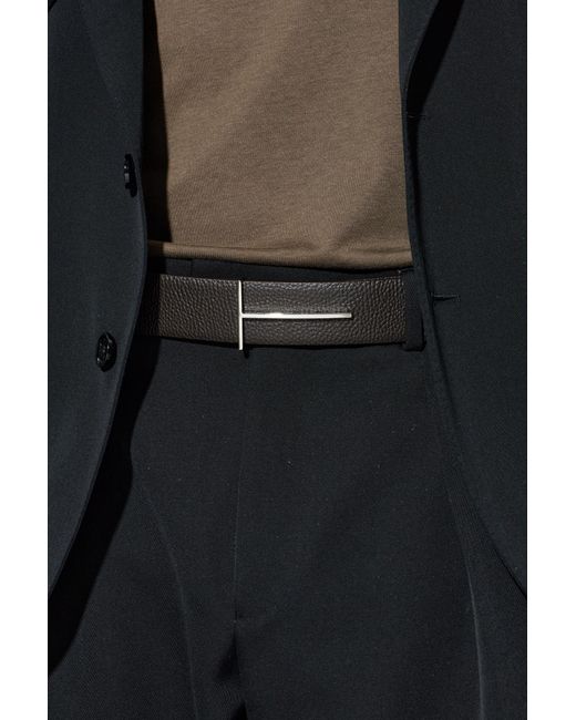 Tom Ford Black Double-Sided Belt for men