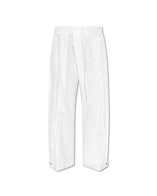 Jil Sander White Oversize Trousers