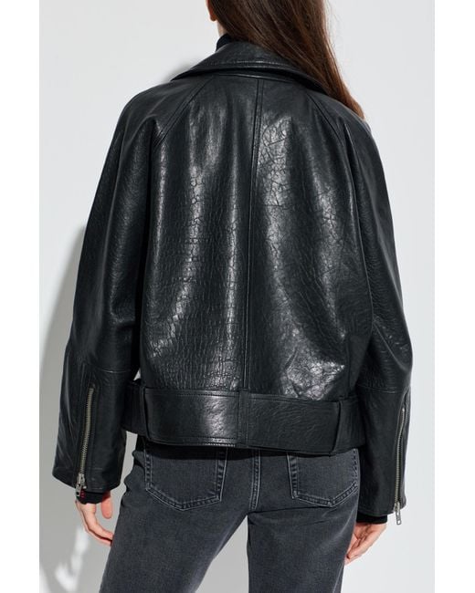 Stand Studio Black Leather Jacket "Romy"