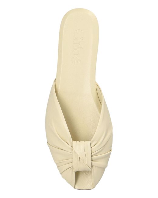 Chloé Natural 'Suzie' Slides