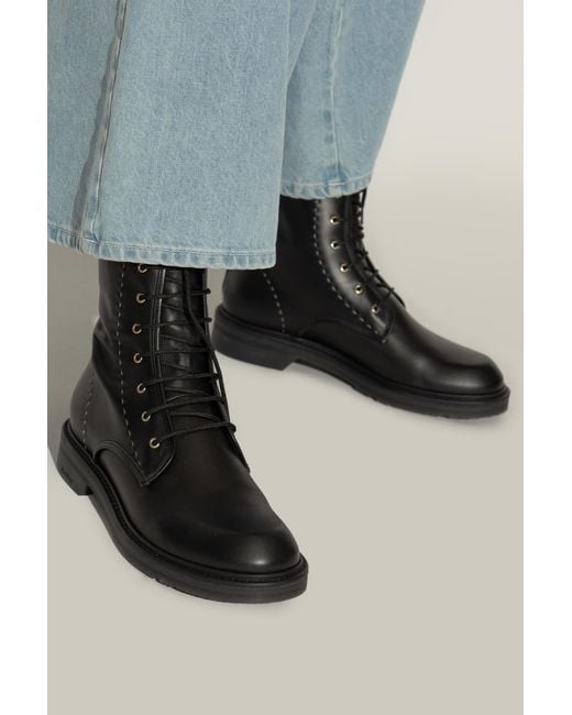 Max Mara Black "Urbancombact" Leather Shoes