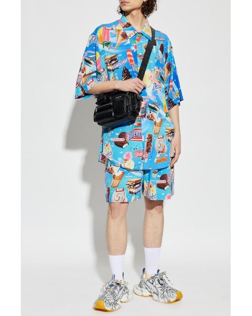 Balenciaga White Printed Shirt for men