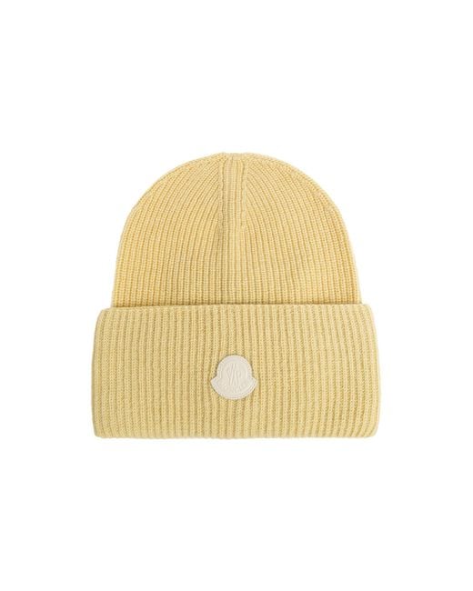 Moncler Yellow Wool Beanie