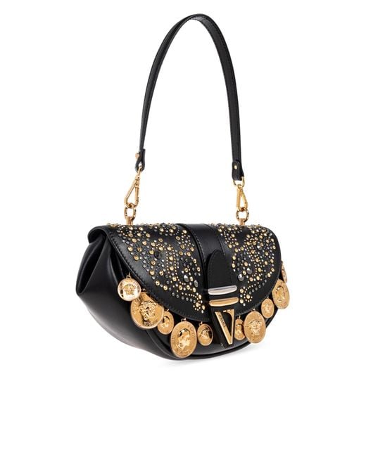 Versace Black Shoulder Bag 'Virtus'