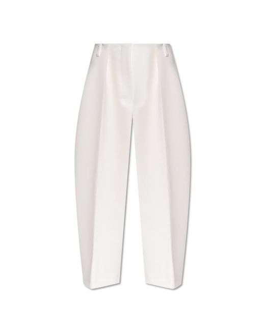 Jacquemus White Pleated Trousers