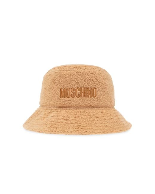 Moschino Natural Fleece Bucket Hat,