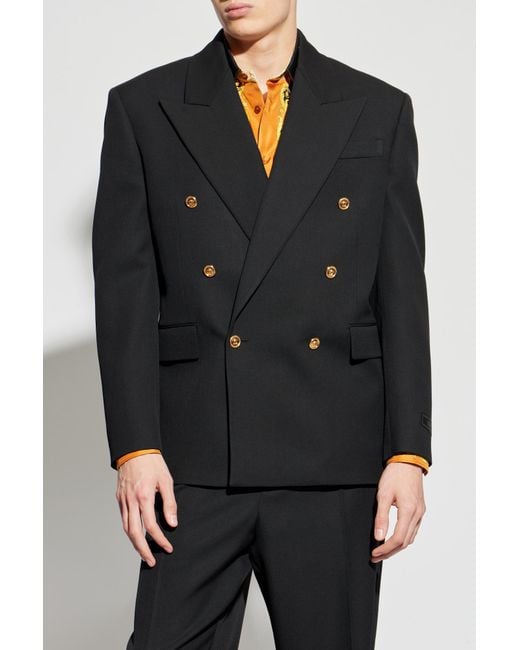 Versace Black Wool Blazer for men