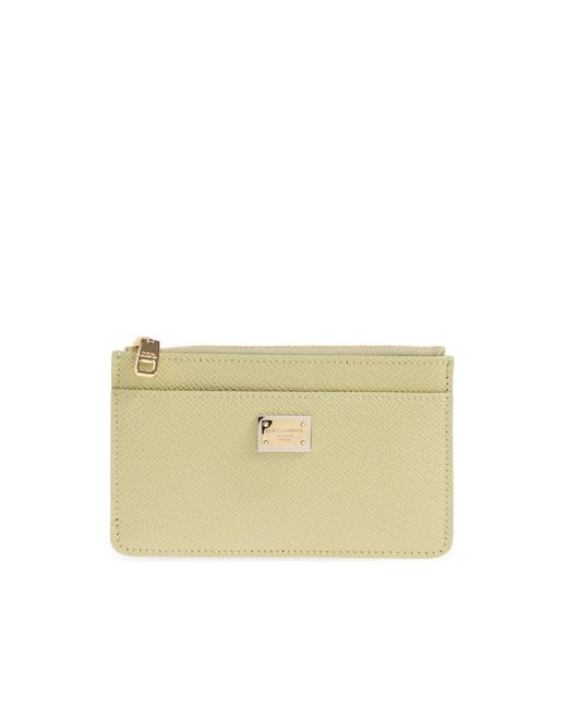 Dolce & Gabbana Natural Leather Card Holder